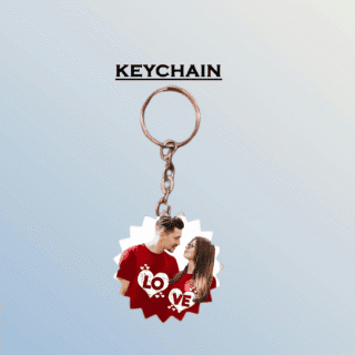 Custom Keychain(Thorn/Star),2Side keychain print just click and print shape-THORN/STAR
