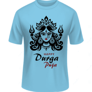 HalfSleeve Men Printed "DURGAPUJO"  Polyester T shirt