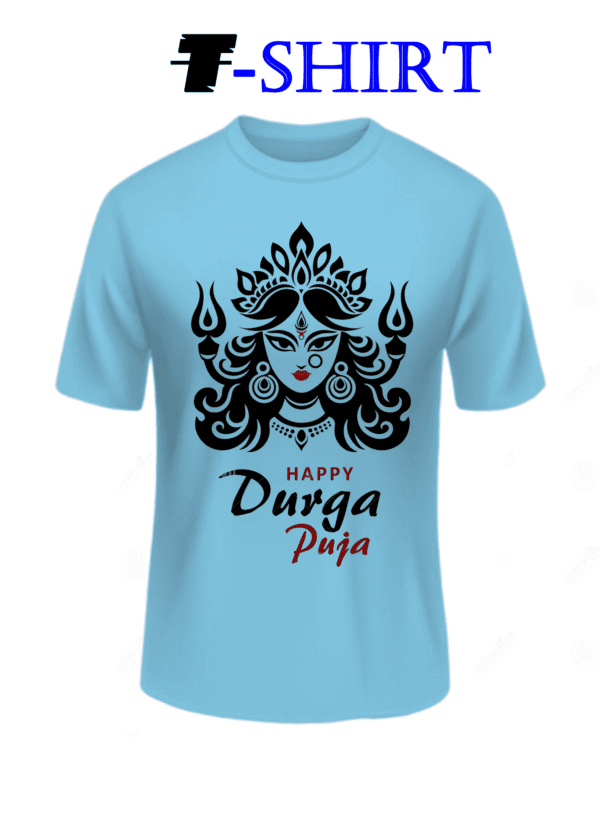 HalfSleeve Men Printed "DURGAPUJO"  Polyester T shirt