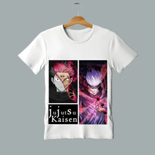 M size Jujutsu Kaisen White color Polyster Tshirt