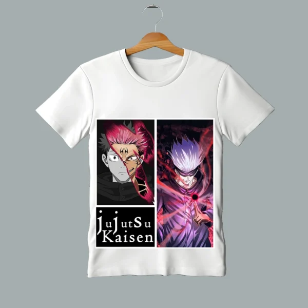 M size Jujutsu Kaisen White color Polyster Tshirt