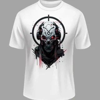 M size Sci fi Head White color Polyster Tshirt