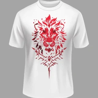 M size lion White color Polyster Tshirt