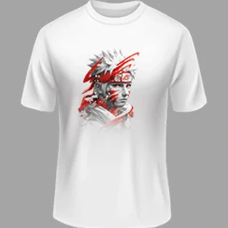M size naroto White color Polyster Tshirt