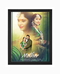 A4 PVC Wooden Look Photo Frame – Premium Wall & Table Display | Margram Store- Black color