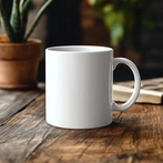 A+ Grade White Ceramic Mug 350ml | Glossy Finish | Microwave Safe | Tea Coffee Milk Mug | Plain Blank for Custom Printing